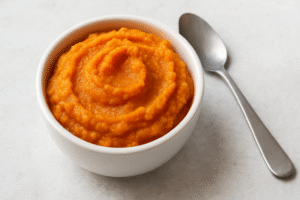Pure pumpkin puree for making healthy dog treats