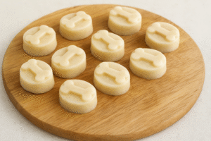 Homemade frozen banana treats for dogs