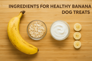 Ingredients for healthy banana dog treats.