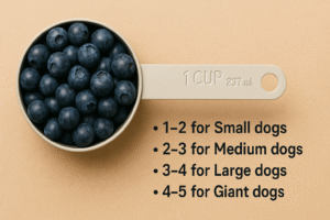 Recommended blueberry serving sizes for dogs