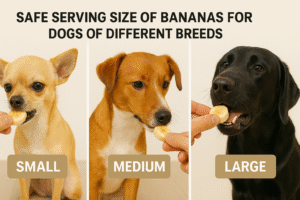 Safe serving size of bananas for dogs of different breeds