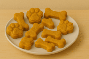 Soft baked peanut butter pumpkin dog cookies