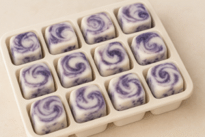 blueberry peanut butter yogurt swirl dog treats