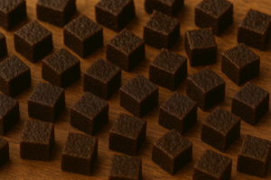 homemade liver dog training treats cut into cubes