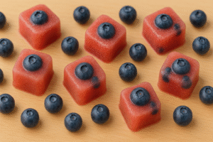watermelon blueberry frozen dog treats