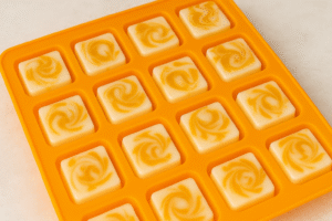 frozen pumpkin yogurt swirl dog treat cubes