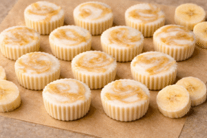 banana yogurt swirl dog treats