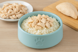 how to prepare chicken and rice for dogs