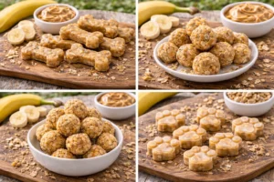 3 No-Bake Peanut Butter Banana Dog Treats (Easy, Healthy & Vet-Approved)