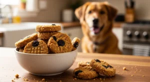 homemade peanut butter blueberry dog treats