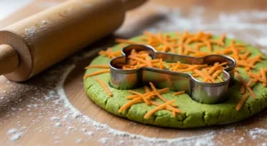 Roll and Cut Carrot Spinach Dog Treats Healthy Recipe