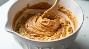 Mix Wet Ingredients Banana Peanut Butter Chew Sticks for Dogs