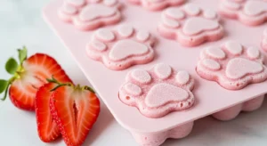 Frozen Strawberry Yogurt Dog Treats