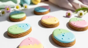 Easter Egg Dog Biscuits with Yogurt Icing
