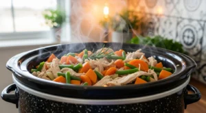 Slow cooker homemade chicken stew for dogs