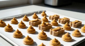 Portion the Mixture Two-Ingredient Peanut Butter Yogurt Dog Treats