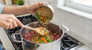 cooking beef and rice dog food recipe