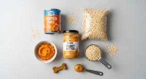 ingredients for peanut butter pumpkin dog treats