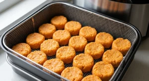 Sweet potato and carrot homemade dog treats in air fryer before cooking