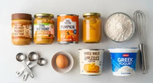 ingredients for homemade dog birthday cupcakes