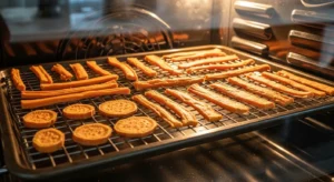 baking sweet potato dog chews in oven