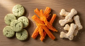 Homemade dog treats for bad breath made with mint, parsley, and coconut oil