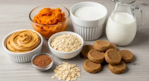 ingredients for oatmeal peanut butter dog treats