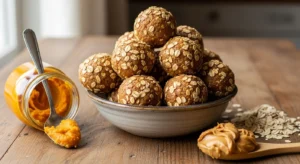 easy oatmeal peanut butter balls for dogs no bake