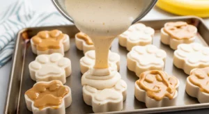 filling molds for homemade dog ice cream treats