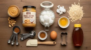 ingredients for peanut butter coconut oil dog treats