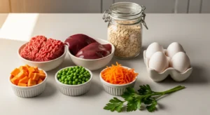 Ingredients for homemade meatloaf for dogs recipe