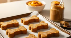Frozen pumpkin peanut butter dog treats for dogs