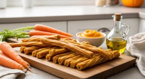 Homemade pumpkin carrot chews for dogs