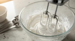 Whipping coconut cream to make whipped cream for dogs