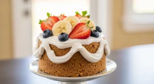 decorating peanut butter dog cake