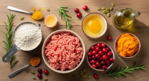 ingredients for turkey cranberry pumpkin dog treats