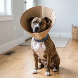 cardboard dog cone homemade protective collar