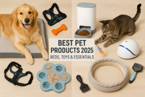 Best pet products in 2025 including dog bed, cat toys, and smart feeders
