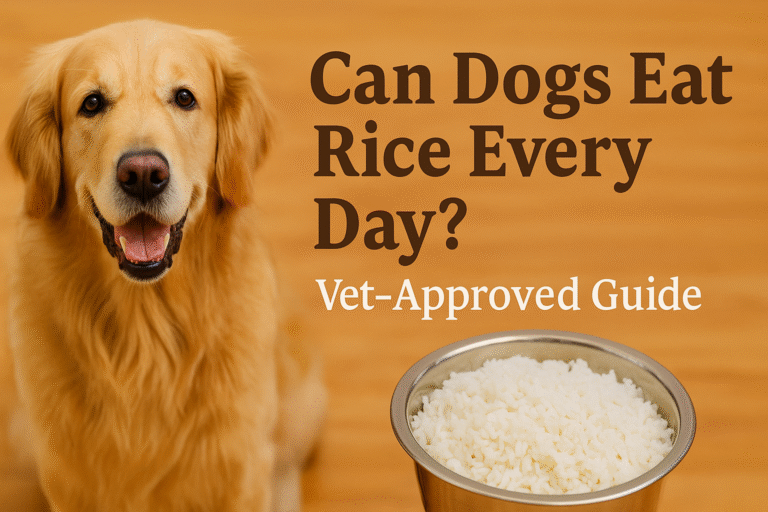 dog sitting next to a bowl of white rice – can dogs eat rice everyday