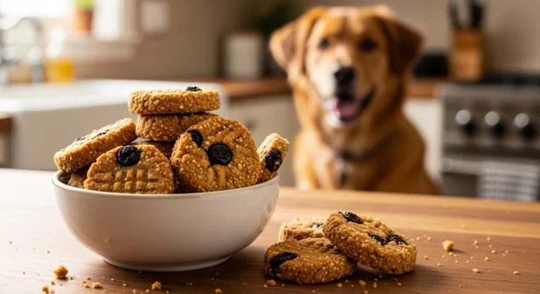 homemade peanut butter blueberry dog treats