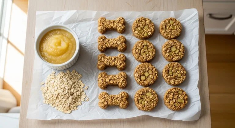 Homemade Applesauce Oat Dog Treats
