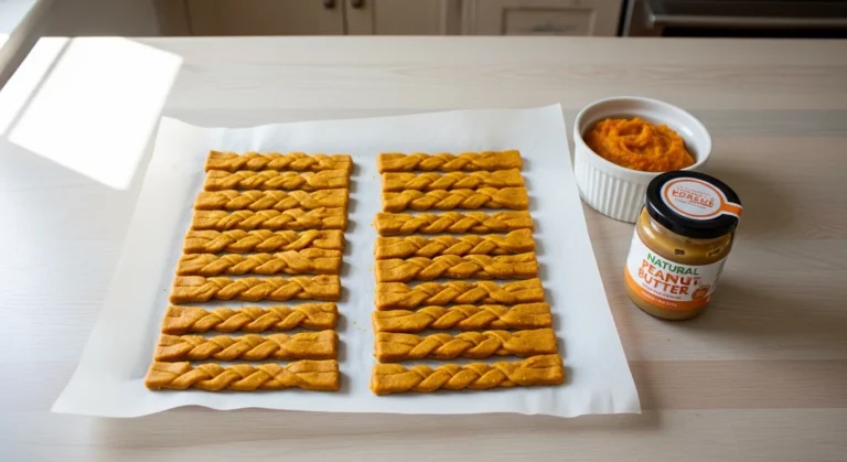 Peanut Butter and Pumpkin Chew Twists for Dogs