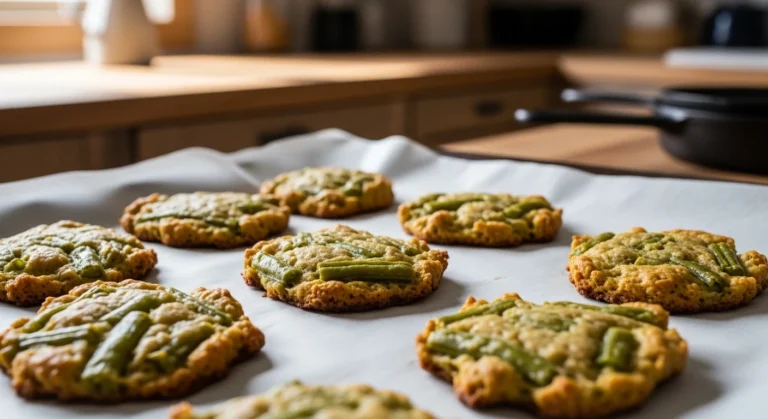Homemade green bean crunchies for dogs baked until crispy