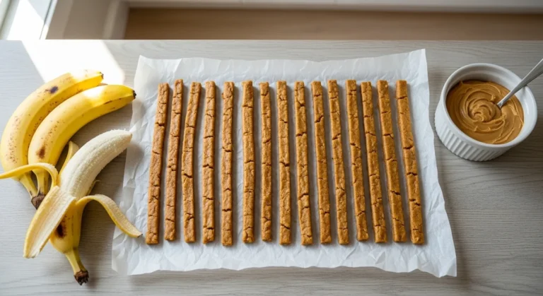 Banana Peanut Butter Chew Sticks for Dogs