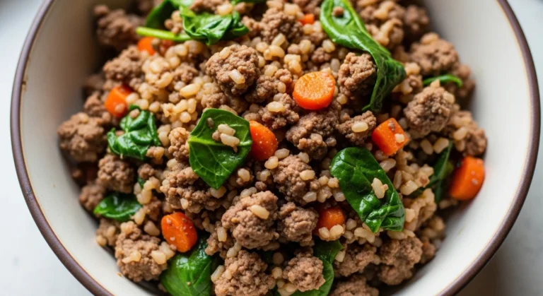 Homemade Beef and Rice Dog Food Recipe (Easy & Healthy)