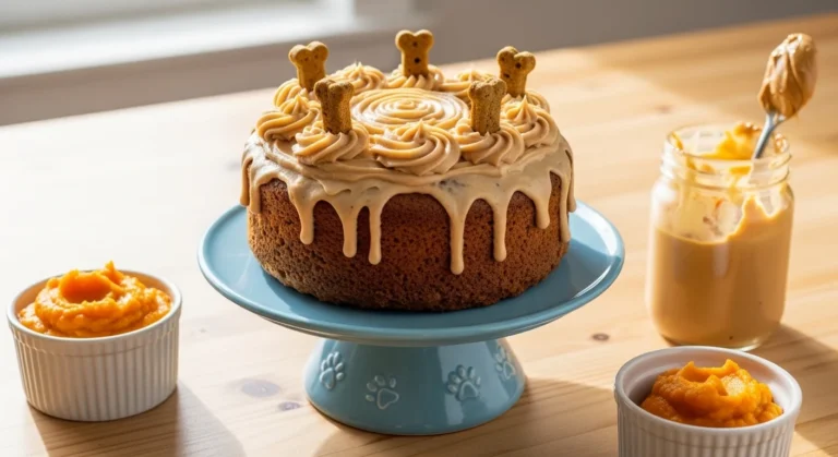 Sweet potato peanut butter dog cake homemade recipe