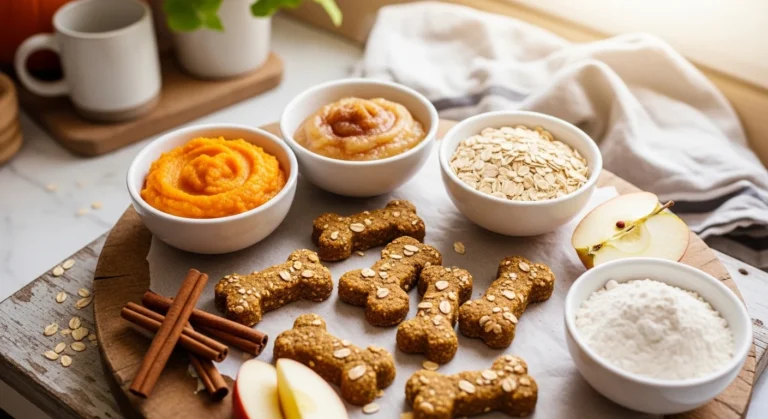 Homemade pumpkin applesauce dog treats